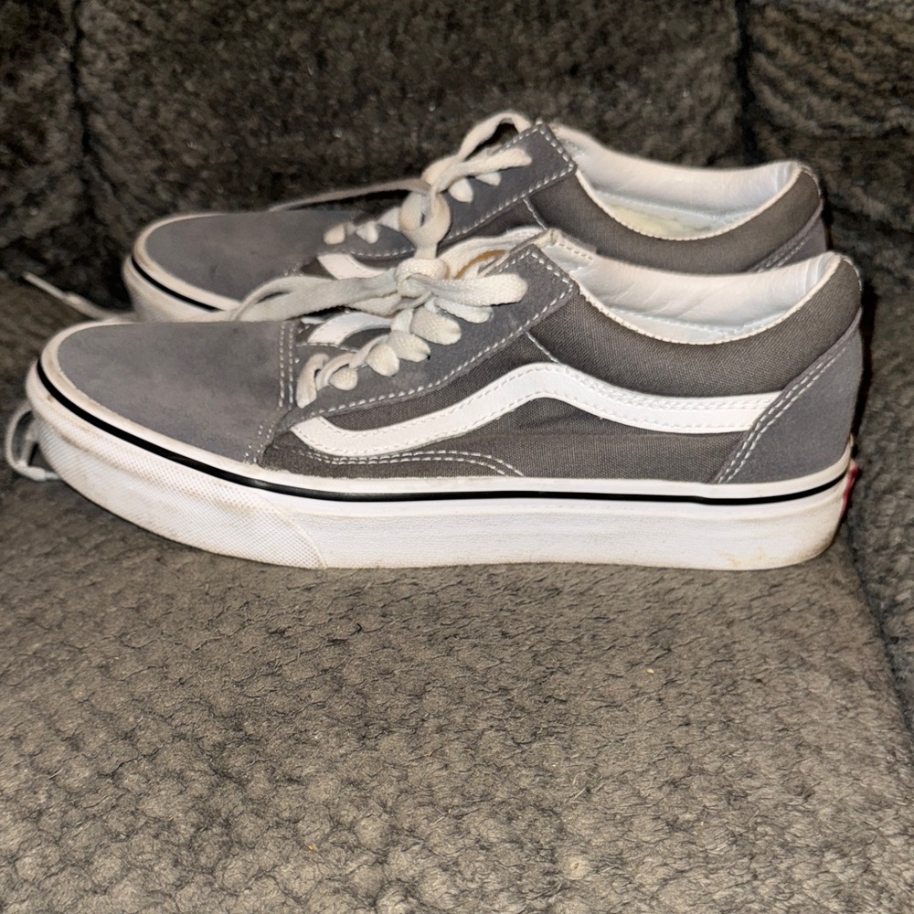 Vans Gray and White Women's Sneakers